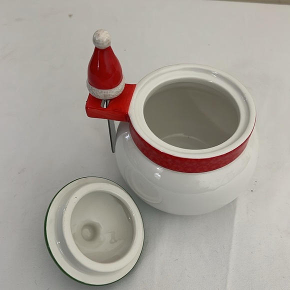 Christmas Ceramic cheese dip bowl with spreader - Picture 3 of 6